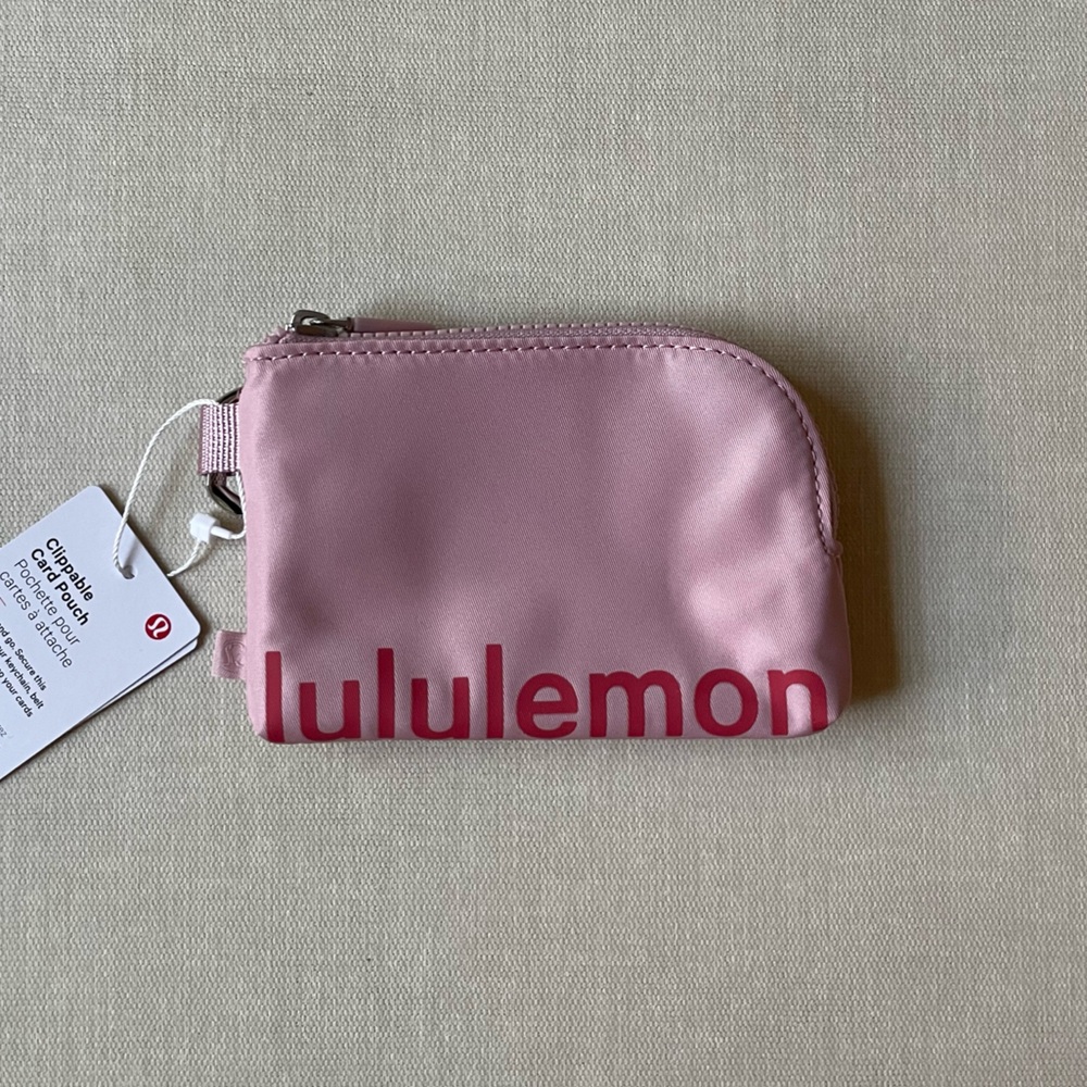Lululemon Clippable Card Pouch - Pink Haze